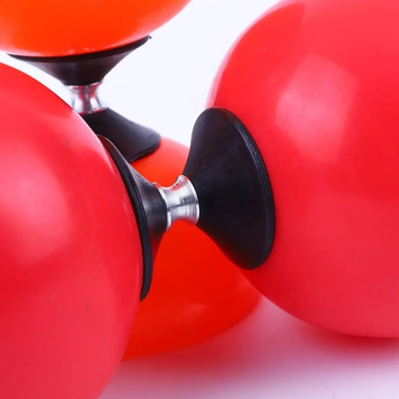 Leather Chinese Diabolo Yo-Yo Sensory Training Equipment Bowl Shape Thicken Soft Outdoor Toy for Skill Development