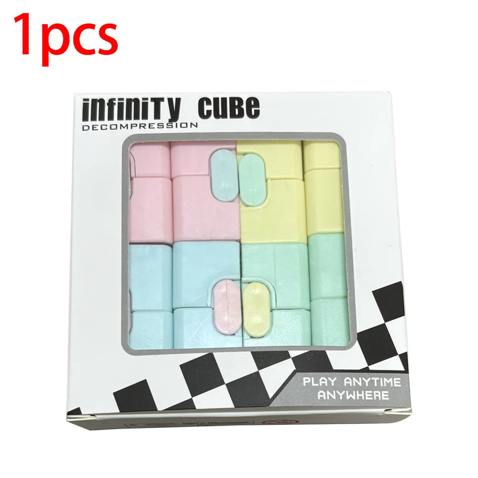 Magic Puzzle Cube Anti Stress Relief Toys for Adults Infinite Flip Funny Cube Sensory Toys for Children Special Needs Xmas Gifts