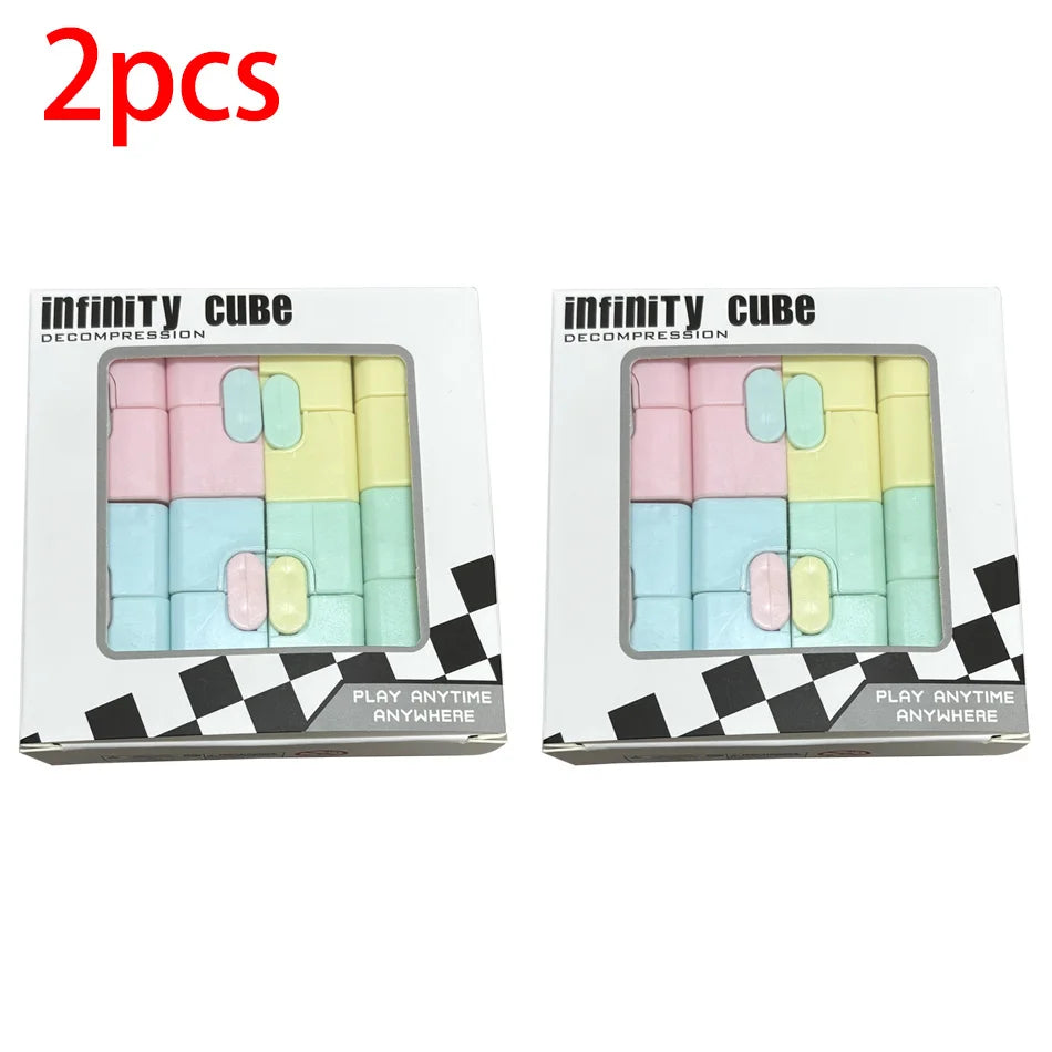 Magic Puzzle Cube Anti Stress Relief Toys for Adults Infinite Flip Funny Cube Sensory Toys for Children Special Needs Xmas Gifts