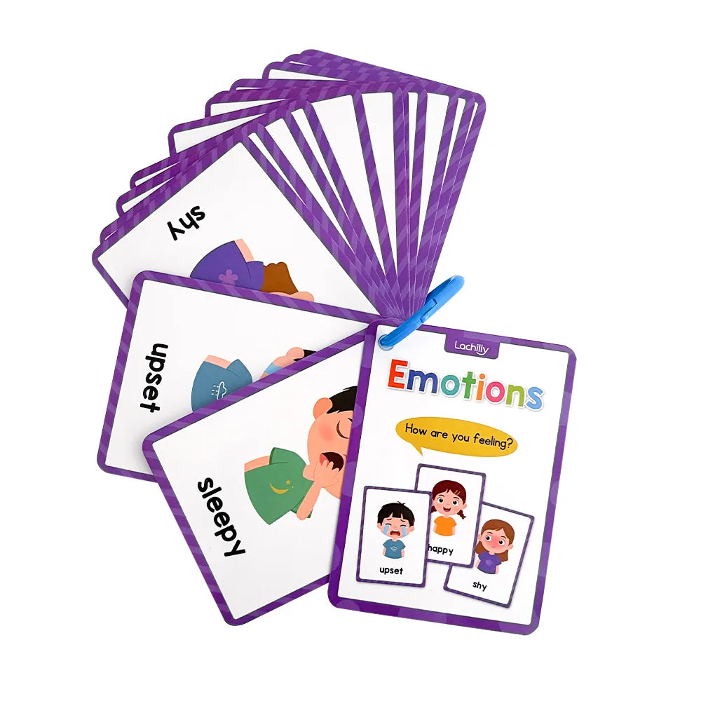 Emotions Flash Cards for Kids 15 Cards 28 Emotions Preschool Educational Flashcards Toddler Feelings Cognition English Cards
