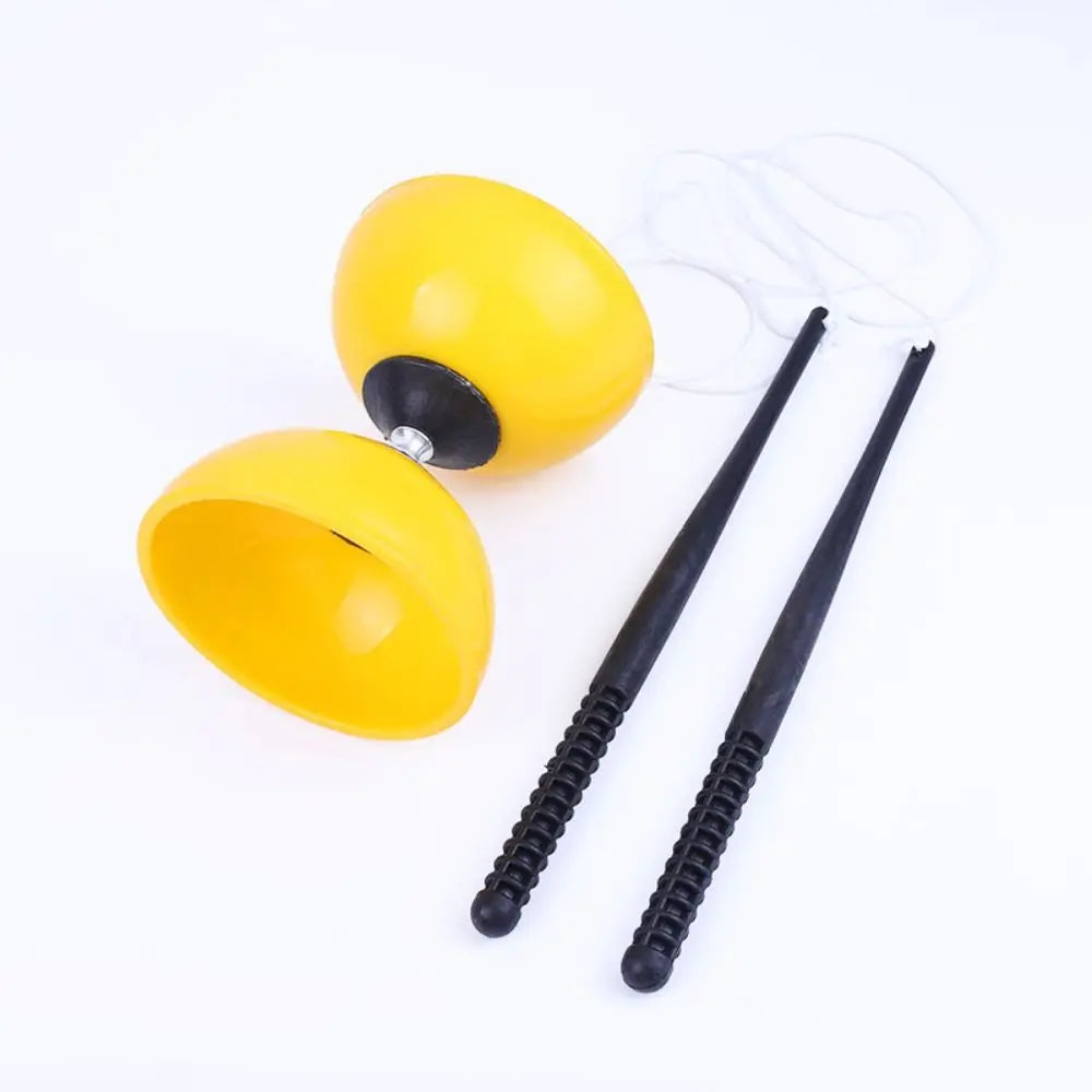 Leather Chinese Diabolo Yo-Yo Sensory Training Equipment Bowl Shape Thicken Soft Outdoor Toy for Skill Development