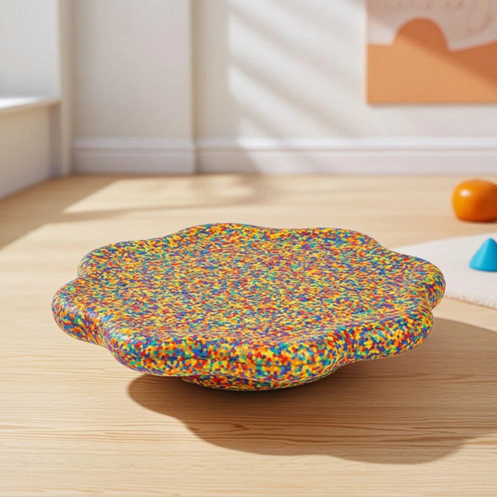 Stepping Stone with Anti-Slip Stickers Flower-Shaped Balance Stepping Stone Sensory Play Toy Textured Lightweight for Children