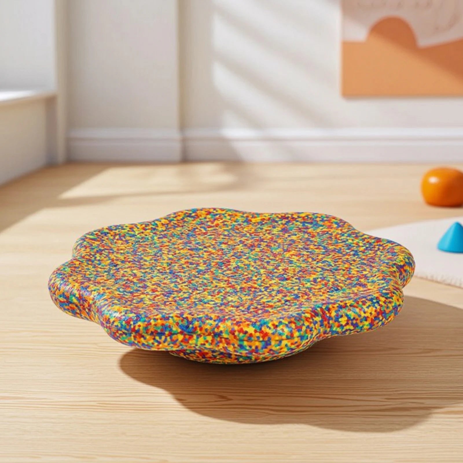 Stepping Stone with Anti-Slip Stickers Flower-Shaped Balance Stepping Stone Sensory Play Toy Textured Lightweight for Children
