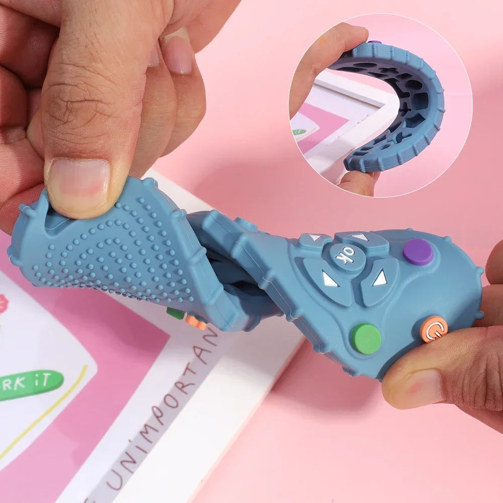 Novelty Silicone Simulation TV Remote Control Shape Soothing Toy Baby Food Grade Teaser Stick Children's Sensory Education Toys