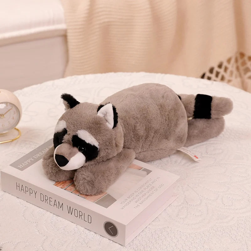 80cm Kawaii Cartoon Animal Raccoon Fox Crocodile Sloth Plush Toys Stuffed Soft Long Sleep Pillow Doll Cushion Girls Gift
