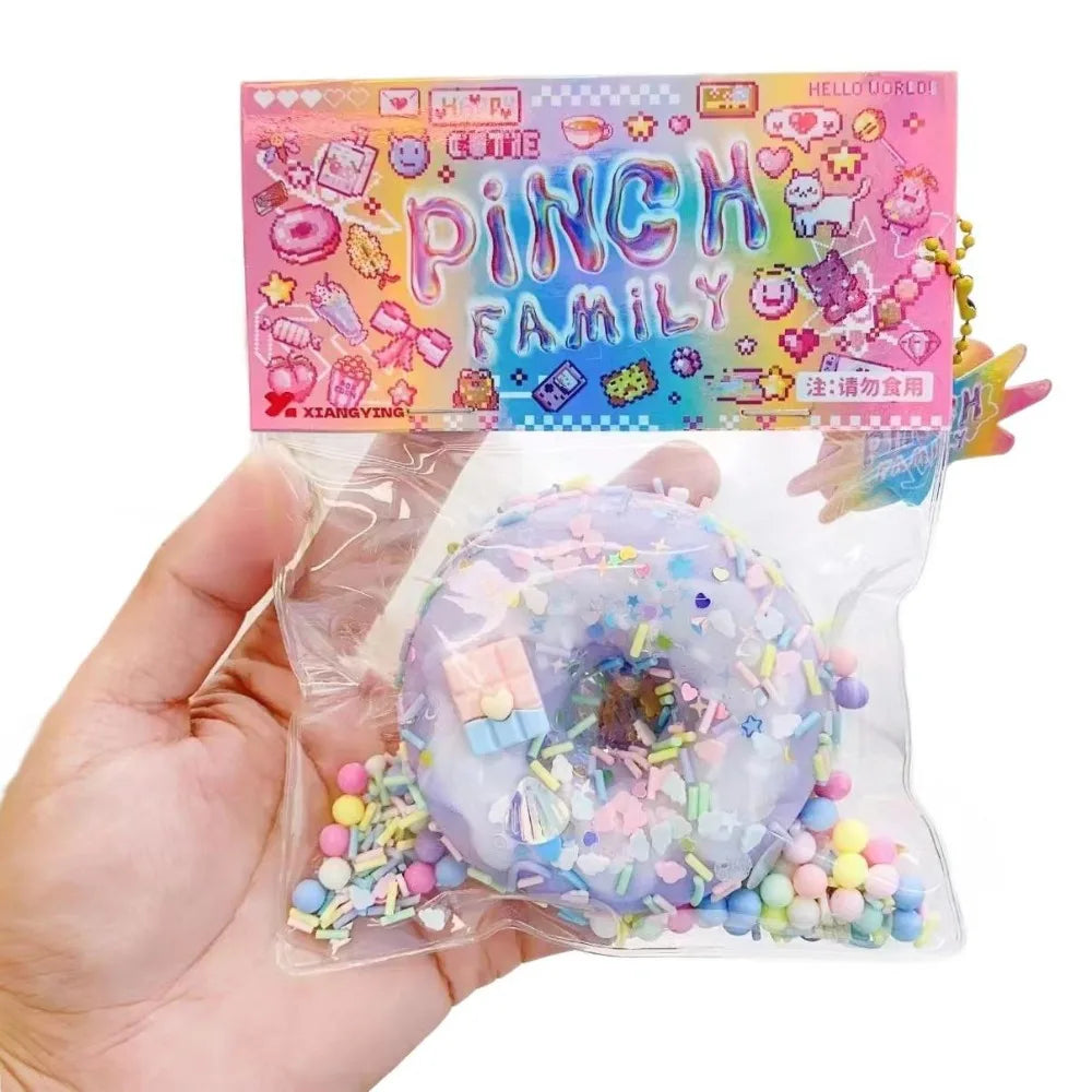 Taba Squishy Cake Doughnut Stress Relief Toy, Extra Large Sensory Fidget Toys for Kids Adults Anxiety Relaxation Squeeze Gift