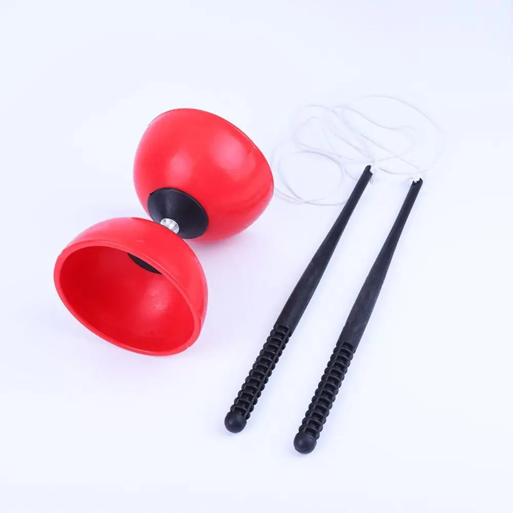 Leather Chinese Diabolo Yo-Yo Sensory Training Equipment Bowl Shape Thicken Soft Outdoor Toy for Skill Development