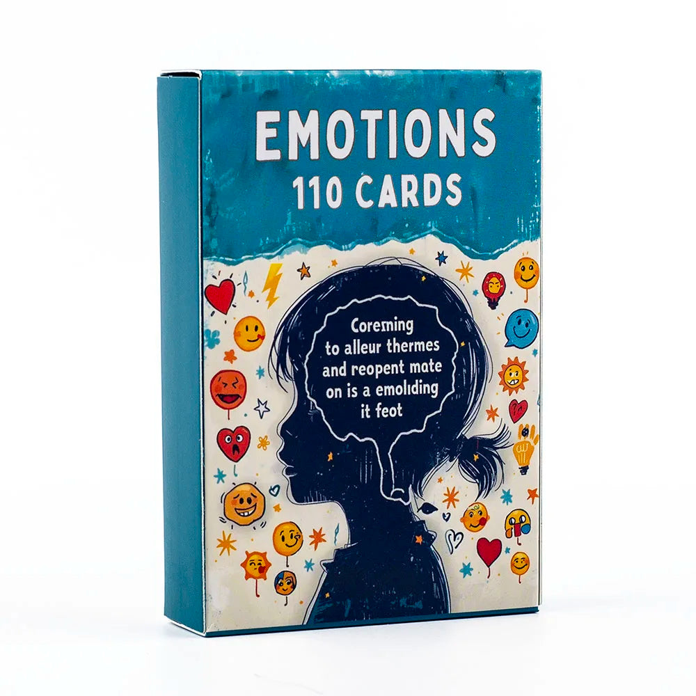 110 Emotions Cards Emotional Recognition & Expression Tool Fun Feelings Learning Game for Kids & Adults Board Playing Game Cards
