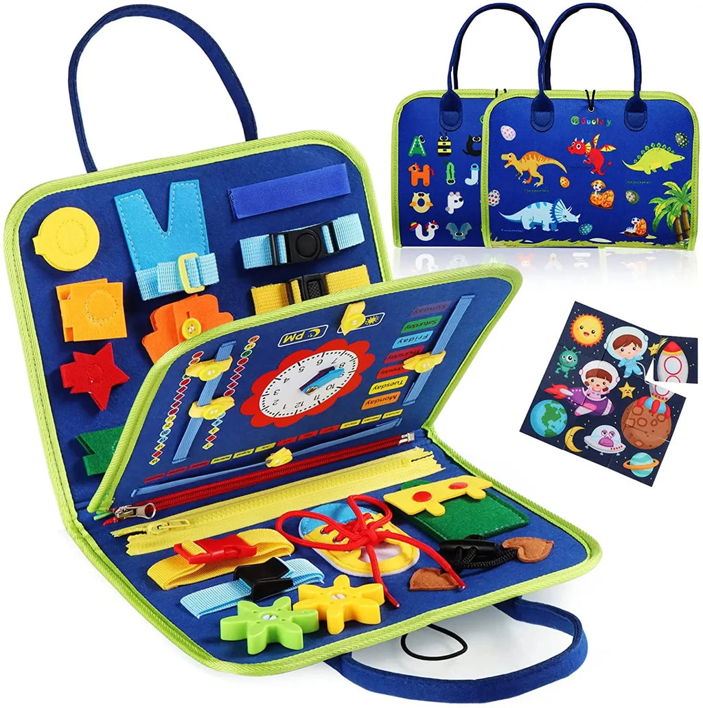 Montessori Toys Busy Board Sensory Activity Developing Board for Motor Skills Learning Board for Toddlers