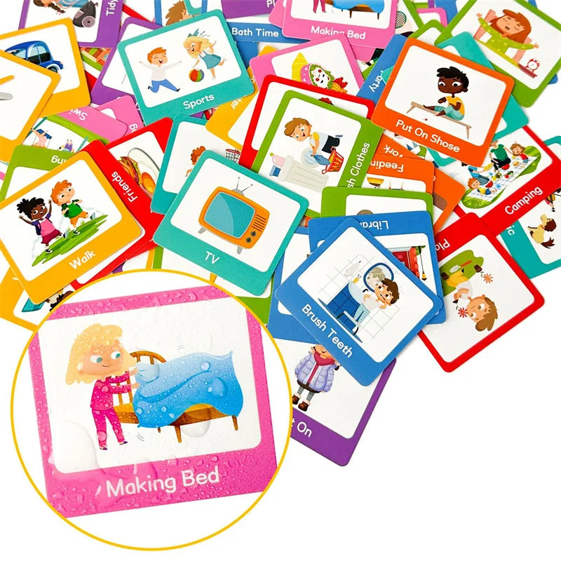 Children's Visual Time Chart Non Verbal Communication Visual Assistance Schedule Planning Daily Card Early Educational Toys