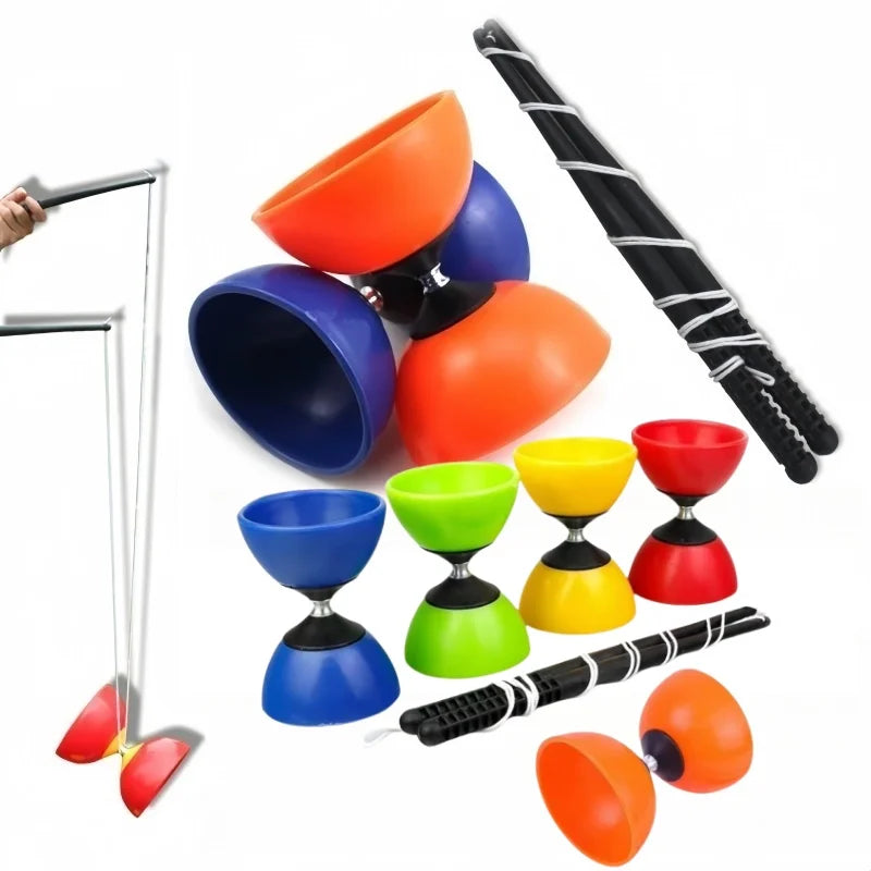 Leather Chinese Diabolo Yo-Yo Sensory Training Equipment Bowl Shape Thicken Soft Outdoor Toy for Skill Development