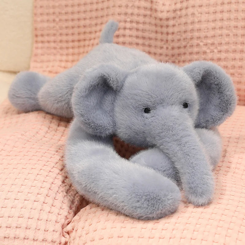 60cm Long Arm Weighted Lion Pink Pig Hippopotamus Plush Doll Simulation Mink Fur Soft Animal Doll Warm Soft Companion Doll Gift