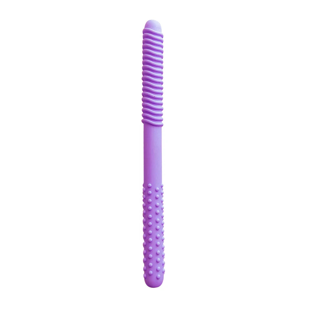 1/6pcs Kid Chewing Tube Speech Therapy Teeth Massager Hollow Molar Straw Baby Teether Handle Oral Muscle Training Teething Toy