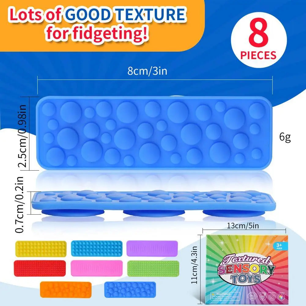 Fidget Toys Sensory Stone 8 Pack Textured Worry Stone Social Emotional Feelings Toys For Special Needs Fidget Stress Toys