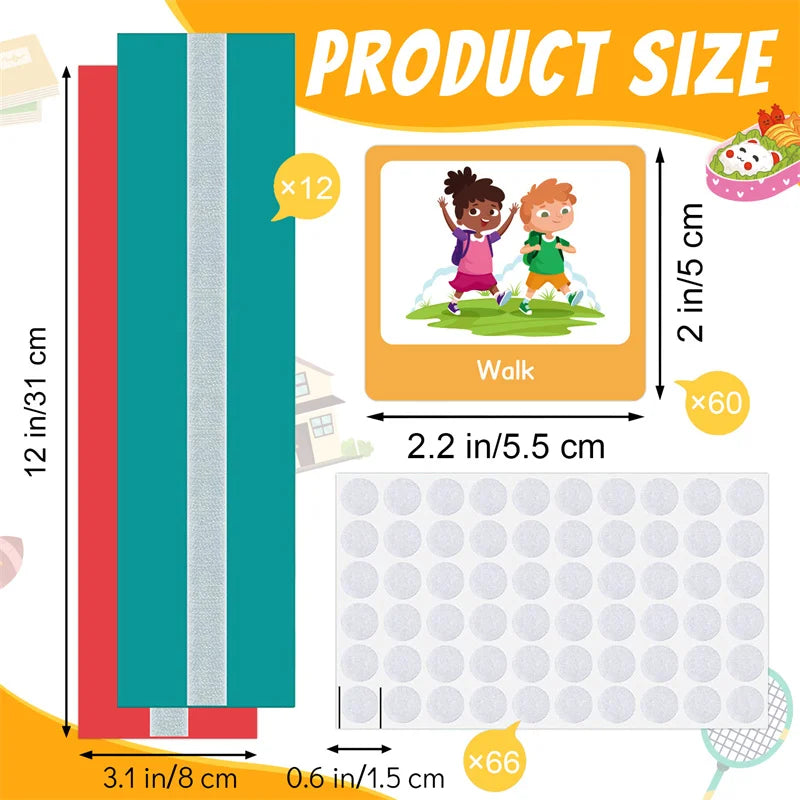 Children's Visual Time Chart Non Verbal Communication Visual Assistance Schedule Planning Daily Card Early Educational Toys