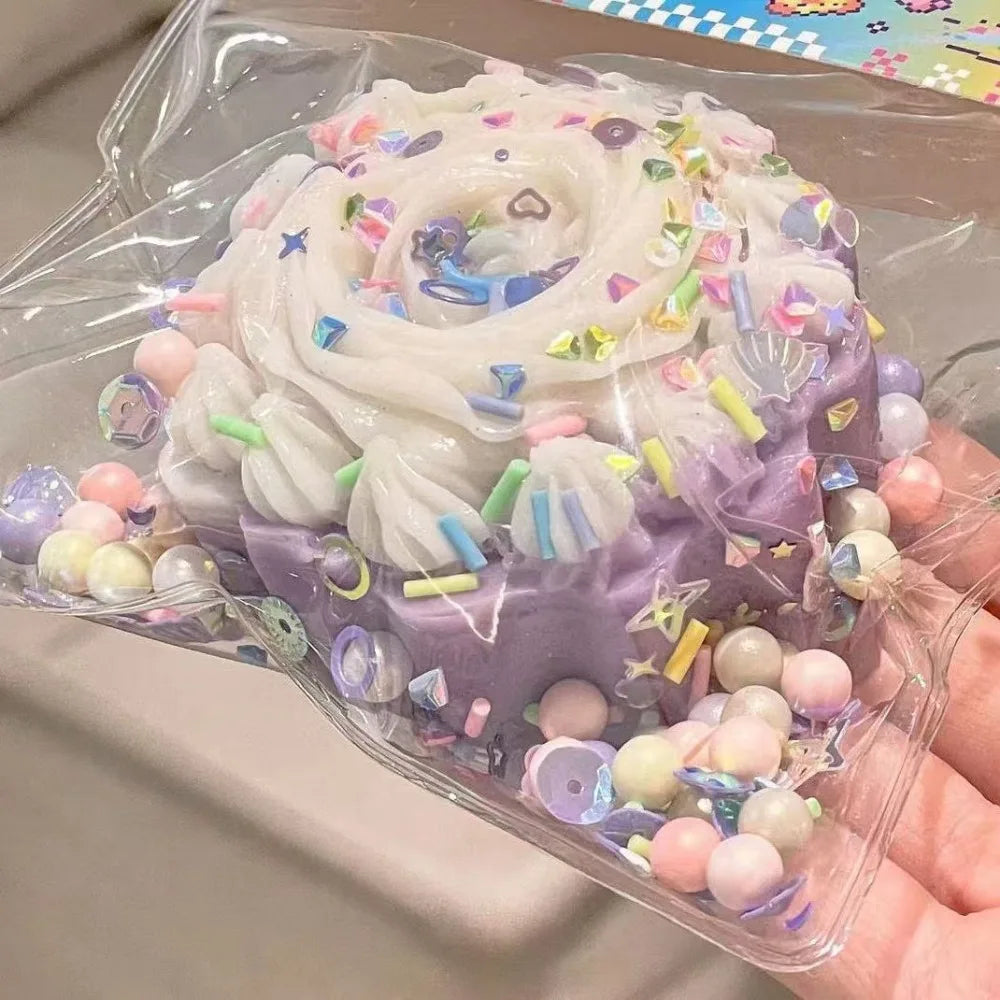 Taba Squishy Cake Doughnut Stress Relief Toy, Extra Large Sensory Fidget Toys for Kids Adults Anxiety Relaxation Squeeze Gift