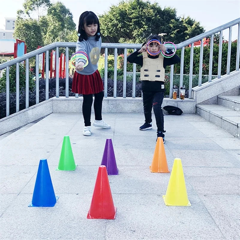 Children's Sports Toy Ring Throwing Game Outdoor Throwing of Plastic Rings Parent-Child Interactive Competition Sensory Training