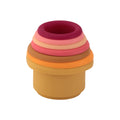 Color Kids 1Set Silicone Hourglass Stacking Cup Montessori Teether Chew Toy Baby Sensory Bath Toy 0-36 M BPA Free Educational