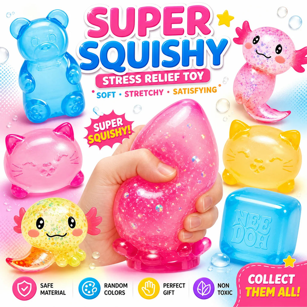 Squeeze Toys Hand Play Toy For Kids Anxiety Relief Birthday Party Favors Classroom Prize Office Desk Decor Sensory Silent Gift