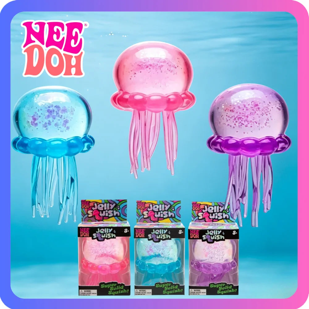 Needoh Jellyfish Squishy Blind Box Random Color Soft Stress Relief Toy Cute Relaxing Squeeze Sensory Toy