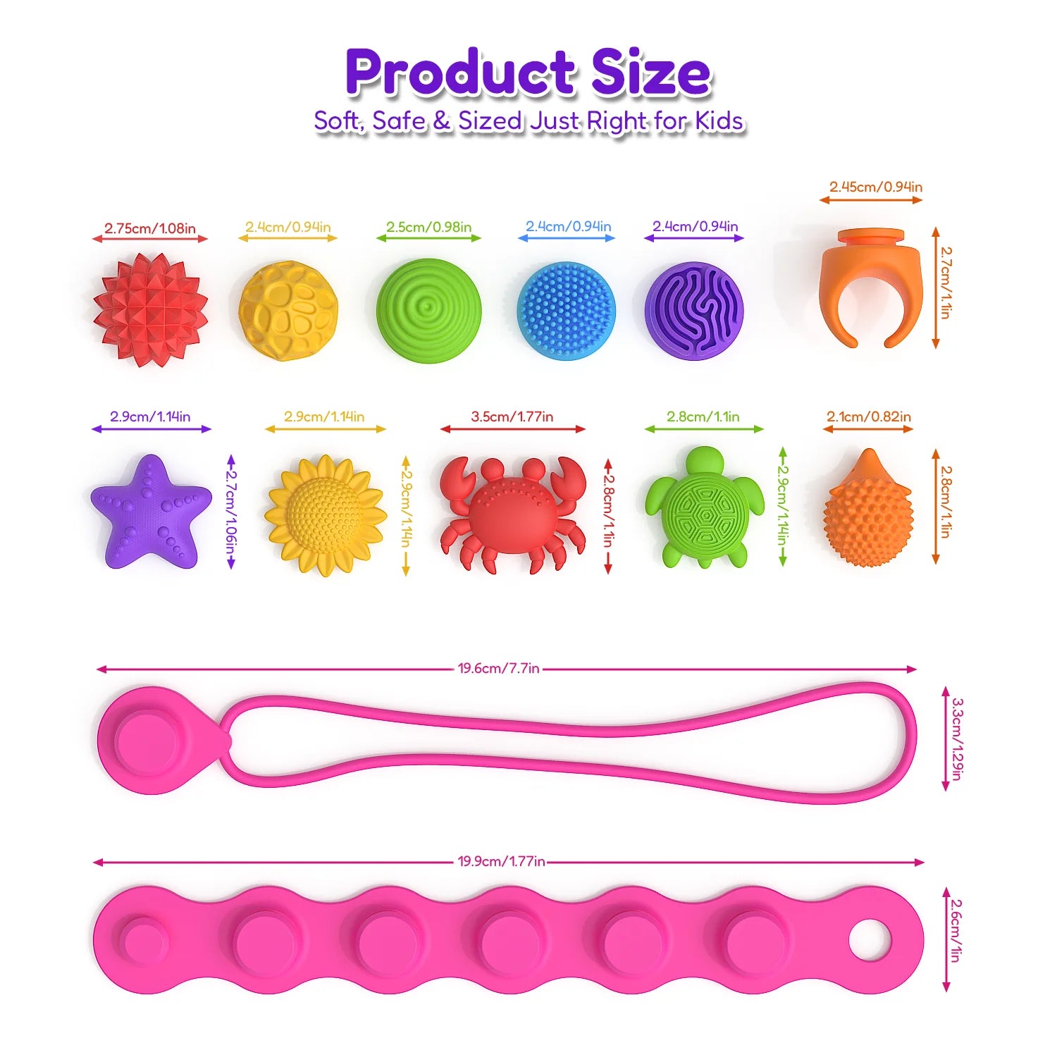 Fidget Rings Sensory Toys for Kids: 13 Pack Fidget Anxiety Spinner Rings- Autism Sensory Toy for Special Needs ADHD