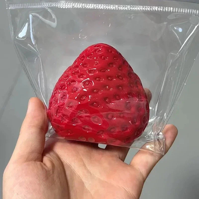 Strawberry Taba Squishy Fidget Toy - Slow Rebound Stress Relief Toy For Kids Adults Office & Party Favors Squeeze Gift 2026 New