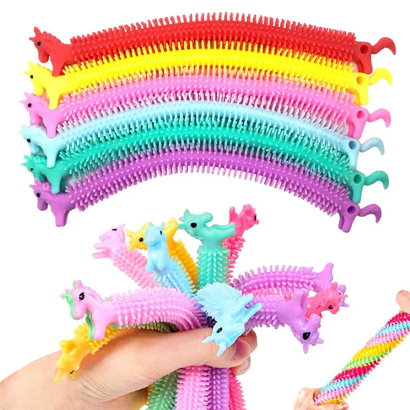 Unicorn Stretchy Strings Toys Sensory Stress Toys for Against Anxiety Quiet Stress Relief Toy for Autism and Special Needs