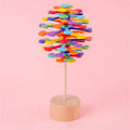 Wooden Spiral Lollipop Toys Rotating Magic Wand Spin Magic Wand Stress Relief Fidgets Toy For Adults Kids Antistress Gift
