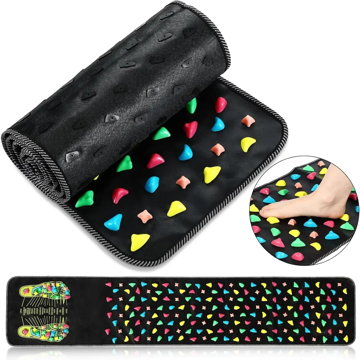 Premium Foot Massage Pad with Finger Pressure Plate and Imitation Goose Soft Stone Road - Relieve Pain and Soothe Tired Feet