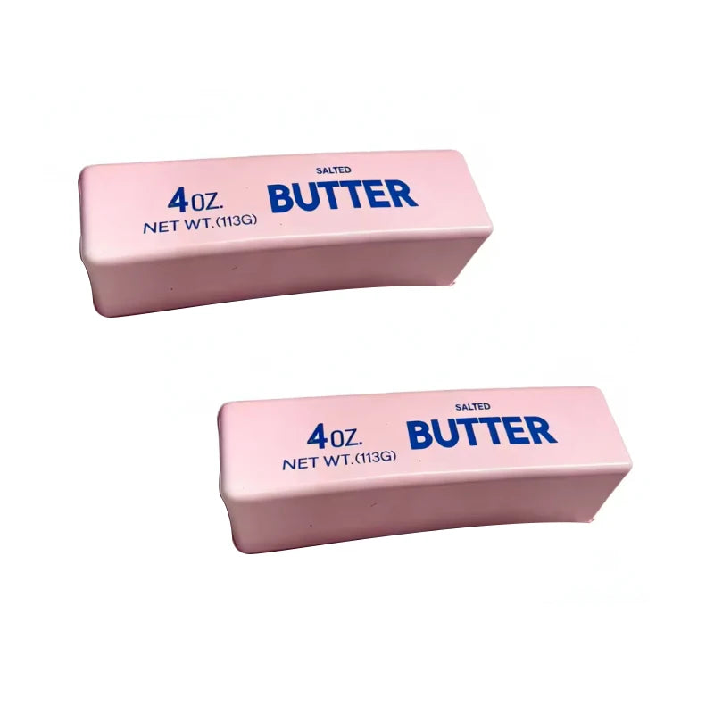 4X Pink Simulated Butter Stick Squishy Toy, Slow Rising Soft Pinch Fidget Toy, Stress Relief Sensory Gift for Kids & Adults