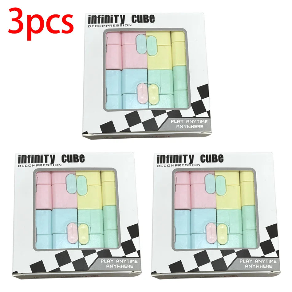 Magic Puzzle Cube Anti Stress Relief Toys for Adults Infinite Flip Funny Cube Sensory Toys for Children Special Needs Xmas Gifts