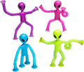 Alien Sensory Travel Toys 4Pcs Suction Airplane Autism Pop Tube Fidget Toys Autistic Easter Basket Stocking Stuffer Party Gifts