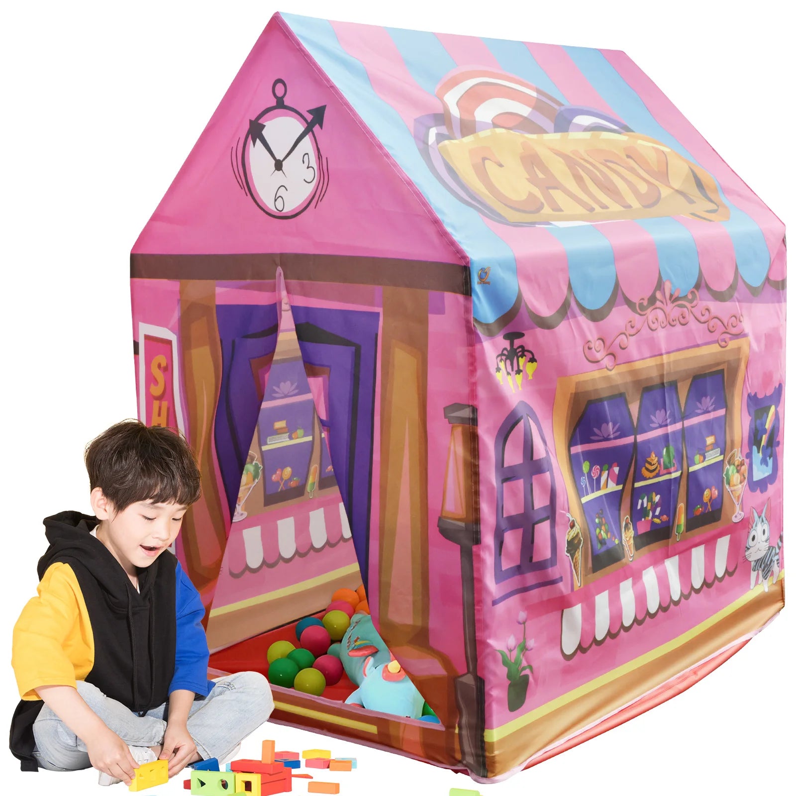 Sensory Tent Foldable Pop Up Tent Portable Oxford Fabric Black Out Kids Indoor Tent for Autistic Children Helps Improve Focus