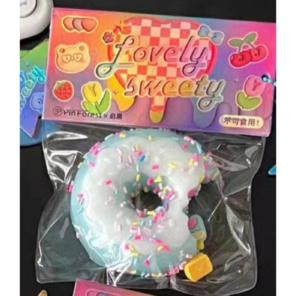 Taba Squishy Cake Doughnut Stress Relief Toy, Extra Large Sensory Fidget Toys for Kids Adults Anxiety Relaxation Squeeze Gift
