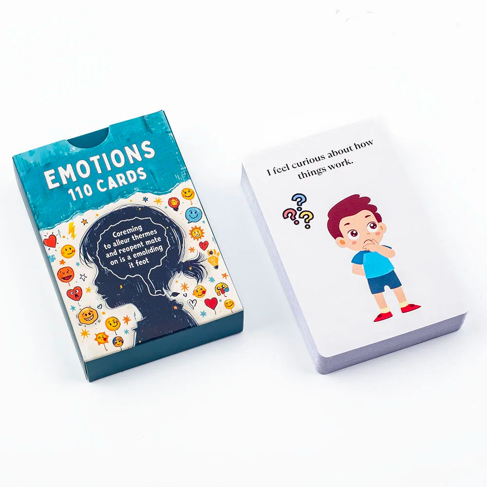 110 Emotions Cards Emotional Recognition & Expression Tool Fun Feelings Learning Game for Kids & Adults Board Playing Game Cards