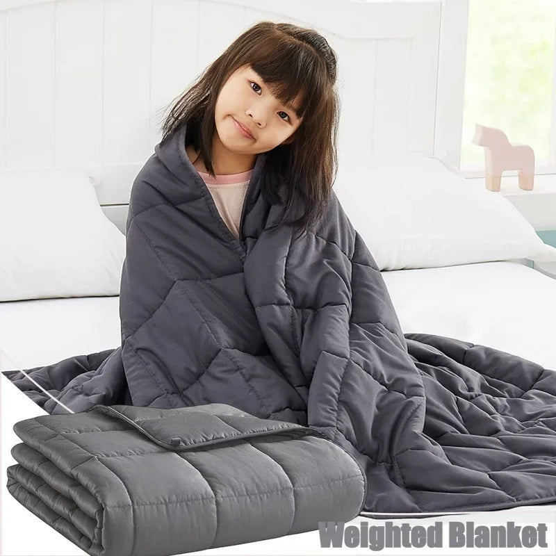 Weighted Blanket Decompression Sleep Aid Pressure Weighted Quilt Sleeping Blanket Heavy Blanket Dark Grey Muti Sizes