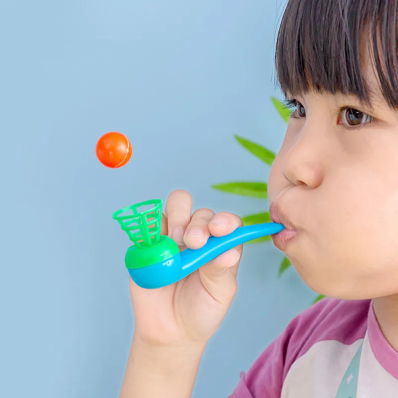 5/20PCS Children's Hanging Blowpipe Blowball Game Sensory Balance Training Floating Blowball Magic Parent Child Game