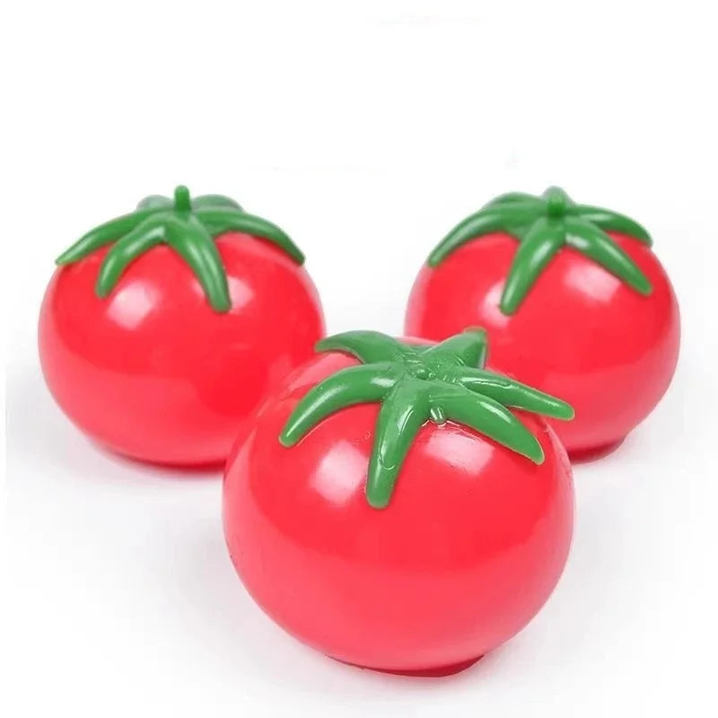Soft Squishy Simulated Tomatoes Squeeze Toys Water Ballon Sensory Fidget Toys for Adults Water Fights On the Beach Squeeze Toys