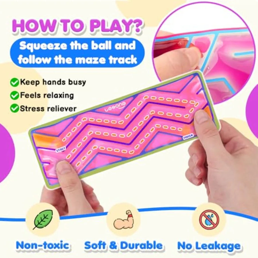 Squishy Sensory Fidget Autism Toys for:Sensory Toys for Special Need 6 Pack Maze - Quiet Fidgets Sens
