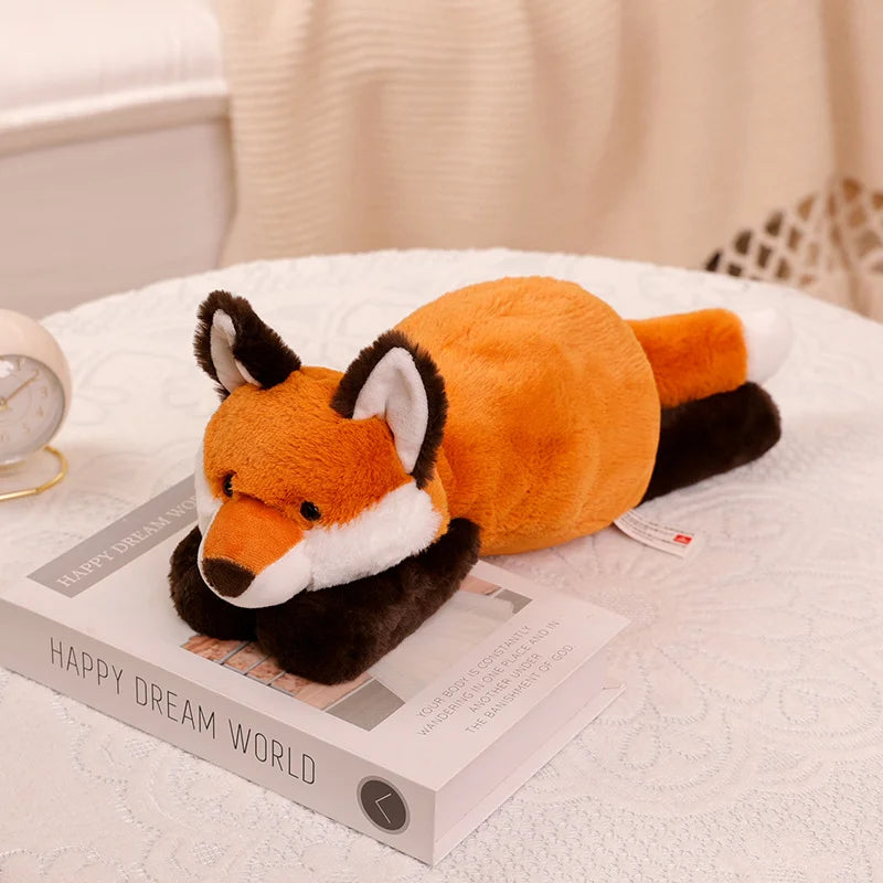 80cm Kawaii Cartoon Animal Raccoon Fox Crocodile Sloth Plush Toys Stuffed Soft Long Sleep Pillow Doll Cushion Girls Gift
