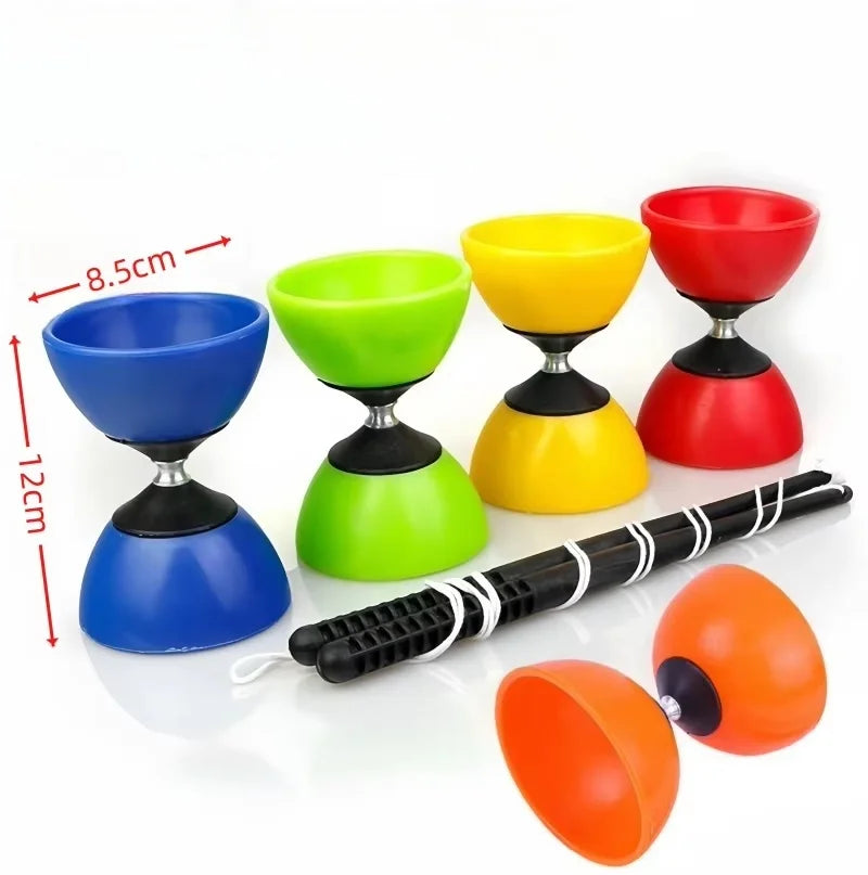 Leather Chinese Diabolo Yo-Yo Sensory Training Equipment Bowl Shape Thicken Soft Outdoor Toy for Skill Development