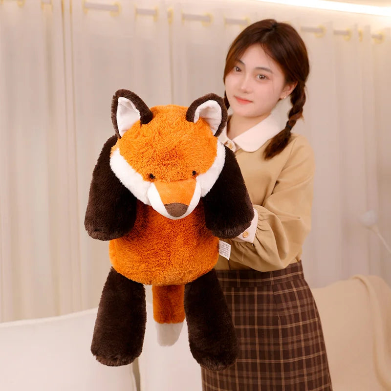 80cm Kawaii Cartoon Animal Raccoon Fox Crocodile Sloth Plush Toys Stuffed Soft Long Sleep Pillow Doll Cushion Girls Gift