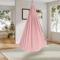 Calming Dual Layer Sensory Hammock Swing For Kids And Adults Therapy Relief For Autism And ADHD Indoor Outdoor Use 360 Degree Swivel 300 Lbs Support Light Pink