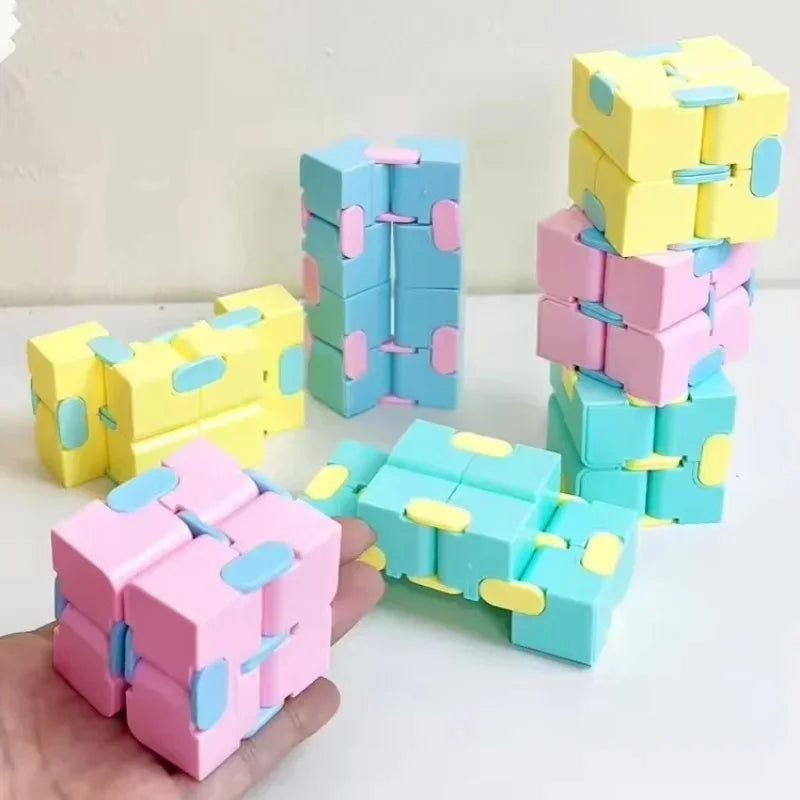 Magic Puzzle Cube Anti Stress Relief Toys for Adults Infinite Flip Funny Cube Sensory Toys for Children Special Needs Xmas Gifts