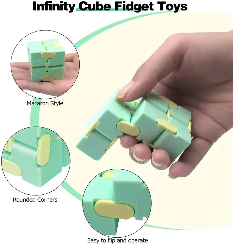 Magic Puzzle Cube Anti Stress Relief Toys for Adults Infinite Flip Funny Cube Sensory Toys for Children Special Needs Xmas Gifts