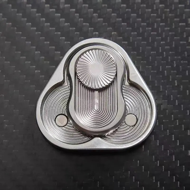 Triangle Spinner Flip Coin EDC Fidget Push Coin Decompression Hand Toy Handle Piece Fidget Spinner Fun Toy