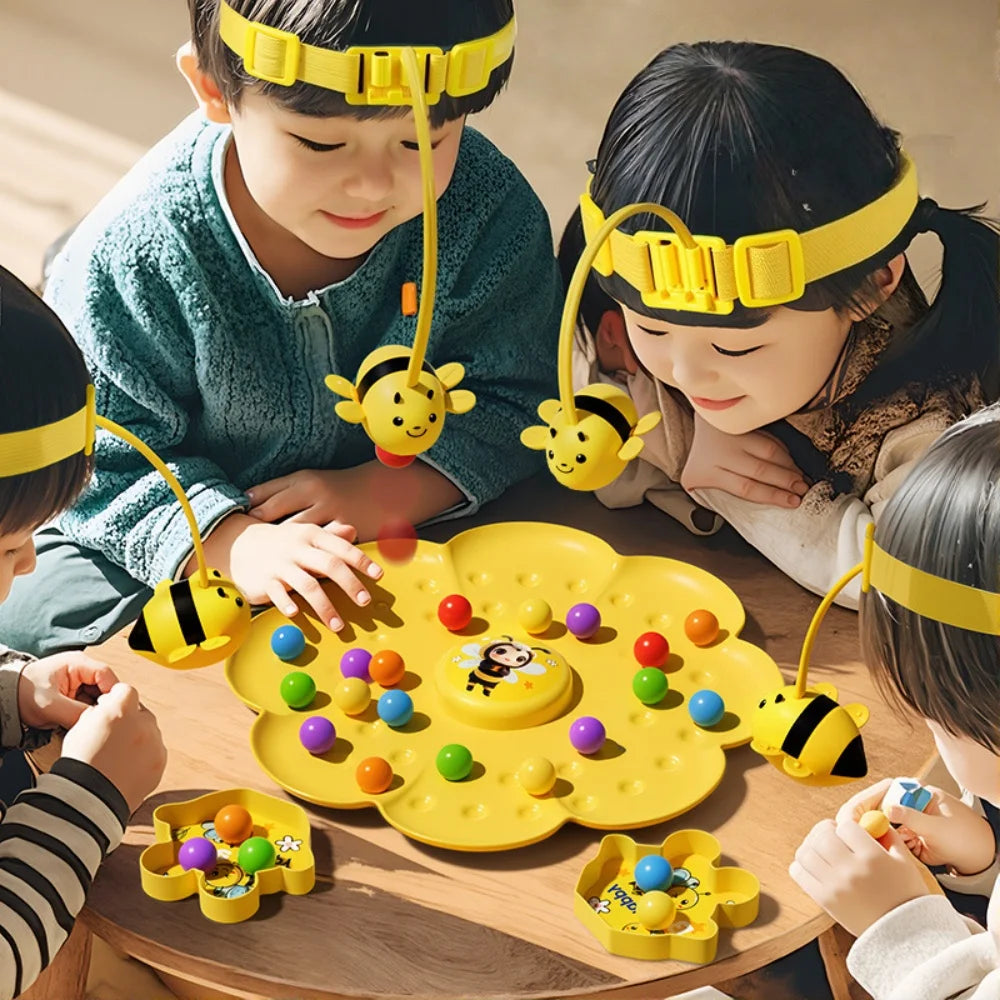 Little Bumblebee Multifunctional Board Game Puzzle Fishing Toys Interactive Educational Toys For Kids Christmas Gift Family Game