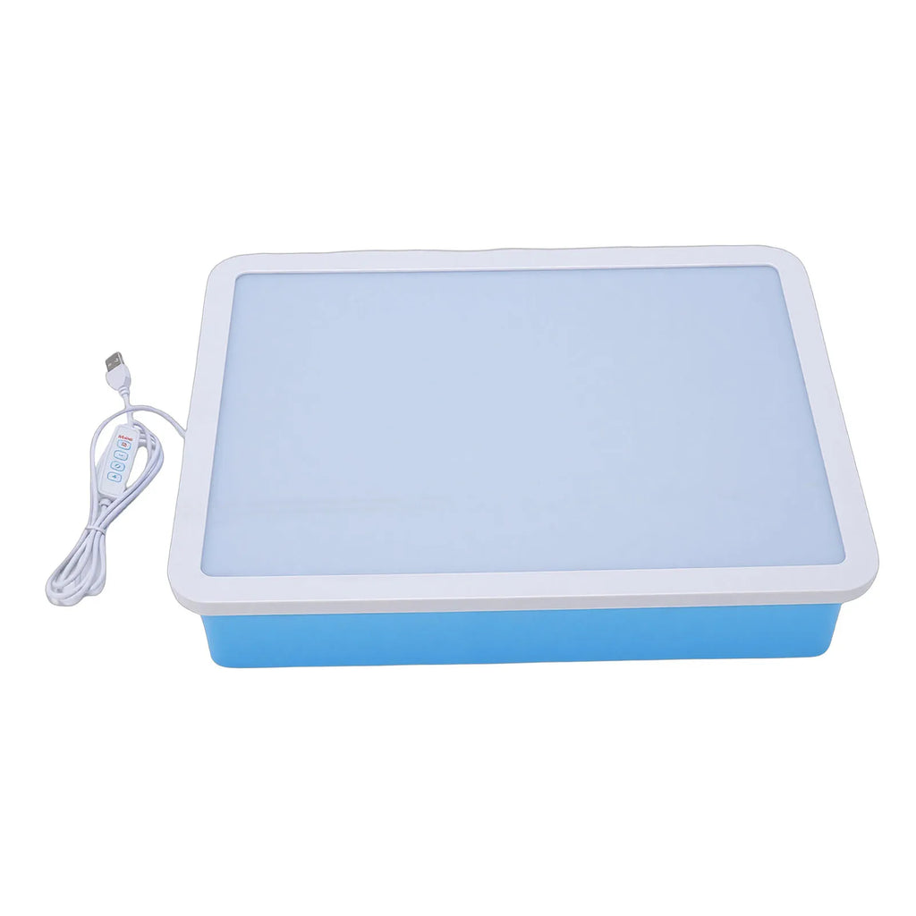 USB Sand Painting Light Box 3 Colors 10 Brightness Levels Portable LED Sensory Light Table for Kids Adults Classroom Meditation