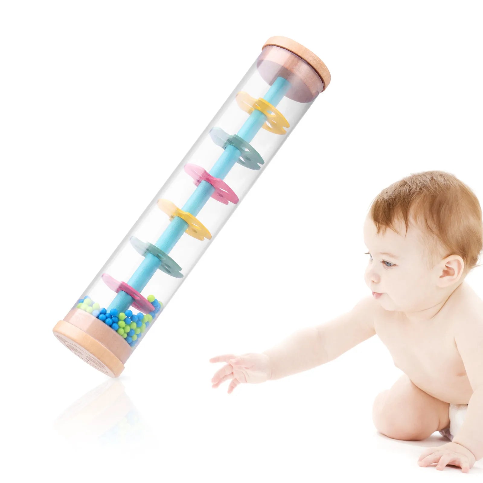1Pcs Rain Stick Educational Rain Maker Sound Tube for Musical Instrument Soothing Cognitive Development Music