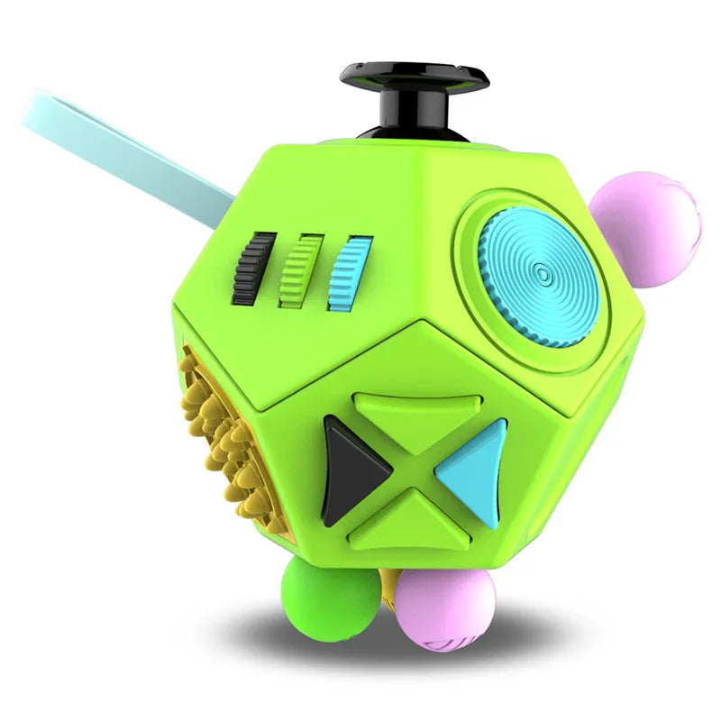 Fidget Cube EDC Anti Stress Relief Toys Anxiety Antistress Sensory Fidgeting Dice Toy For Kids Adults Autism ADHD Focus 12 Sides